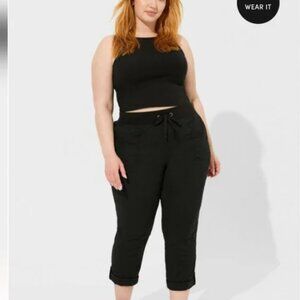 TORRID Pull on Convertible Poplin Cargo Jogger 4XL